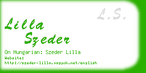 lilla szeder business card